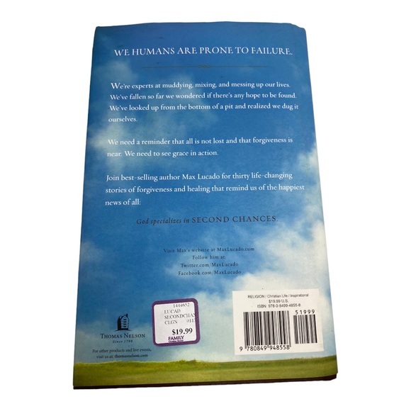 Lot of 4 Max Lucado GRACE, Fearless, Second Chances, & God‘s Story Books - Picture 4 of 13